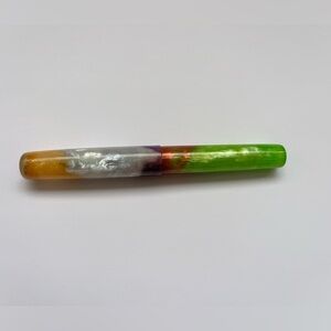 New Hinze Fountain Pen Company Prototype Resin Broad Nib Neon Writing Handmade